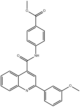 methyl 4-[[2-(3-methoxyphenyl)quinoline-4-carbonyl]amino]benzoate Struktur