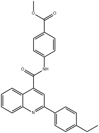 methyl 4-[[2-(4-ethylphenyl)quinoline-4-carbonyl]amino]benzoate Struktur