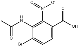 3-acetamido-4-bromo-2-nitrobenzoic acid Struktur