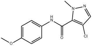 4-chloro-N-(4-methoxyphenyl)-2-methylpyrazole-3-carboxamide Struktur