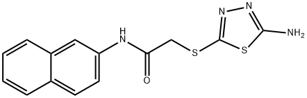 2-[(5-amino-1,3,4-thiadiazol-2-yl)sulfanyl]-N-naphthalen-2-ylacetamide Struktur