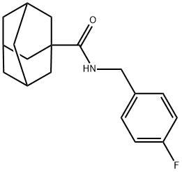 N-[(4-fluorophenyl)methyl]adamantane-1-carboxamide Struktur