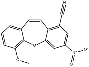 10-methoxy-2-nitrobenzo[b][1]benzoxepine-4-carbonitrile Struktur