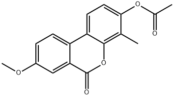 (8-methoxy-4-methyl-6-oxobenzo[c]chromen-3-yl) acetate Struktur