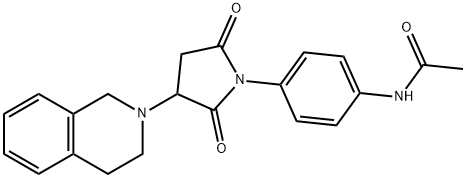 N-[4-[3-(3,4-dihydro-1H-isoquinolin-2-yl)-2,5-dioxopyrrolidin-1-yl]phenyl]acetamide Struktur