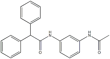 N-(3-acetamidophenyl)-2,2-diphenylacetamide Struktur