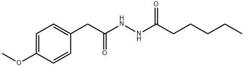 N'-[2-(4-methoxyphenyl)acetyl]hexanehydrazide Struktur