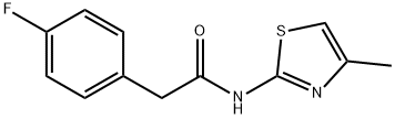 2-(4-fluorophenyl)-N-(4-methyl-1,3-thiazol-2-yl)acetamide Struktur