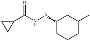 N-[(Z)-(3-methylcyclohexylidene)amino]cyclopropanecarboxamide Struktur