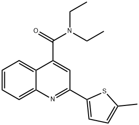 N,N-diethyl-2-(5-methylthiophen-2-yl)quinoline-4-carboxamide Struktur