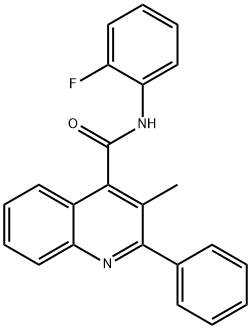 N-(2-fluorophenyl)-3-methyl-2-phenylquinoline-4-carboxamide Struktur