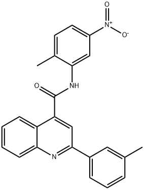 N-(2-methyl-5-nitrophenyl)-2-(3-methylphenyl)quinoline-4-carboxamide Struktur