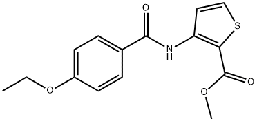 methyl 3-[(4-ethoxybenzoyl)amino]thiophene-2-carboxylate Struktur