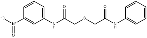 2-[2-(3-nitroanilino)-2-oxoethyl]sulfanyl-N-phenylacetamide Struktur