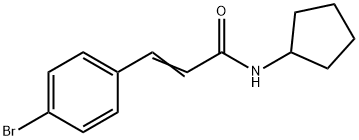 (E)-3-(4-bromophenyl)-N-cyclopentylprop-2-enamide Struktur