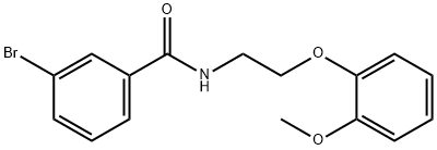 3-bromo-N-[2-(2-methoxyphenoxy)ethyl]benzamide Struktur