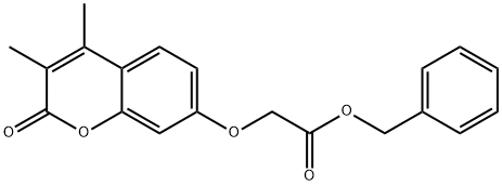 benzyl 2-(3,4-dimethyl-2-oxochromen-7-yl)oxyacetate Struktur