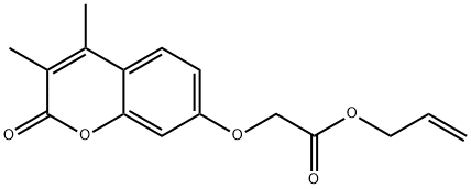 prop-2-enyl 2-(3,4-dimethyl-2-oxochromen-7-yl)oxyacetate Struktur