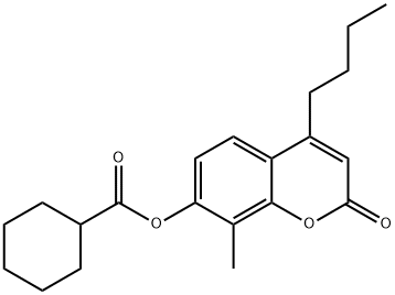 (4-butyl-8-methyl-2-oxochromen-7-yl) cyclohexanecarboxylate Struktur