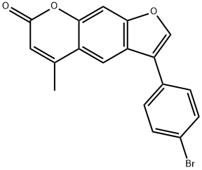 3-(4-bromophenyl)-5-methylfuro[3,2-g]chromen-7-one Struktur