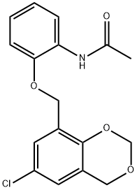 N-[2-[(6-chloro-4H-1,3-benzodioxin-8-yl)methoxy]phenyl]acetamide Struktur