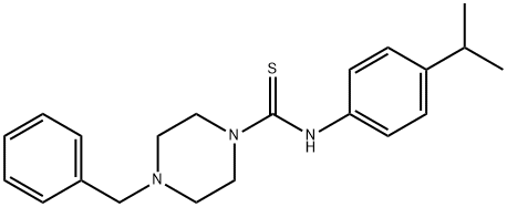 4-benzyl-N-(4-propan-2-ylphenyl)piperazine-1-carbothioamide Struktur