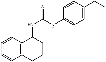 1-(4-ethylphenyl)-3-(1,2,3,4-tetrahydronaphthalen-1-yl)thiourea Struktur