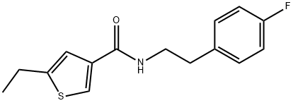 5-ethyl-N-[2-(4-fluorophenyl)ethyl]thiophene-3-carboxamide Struktur