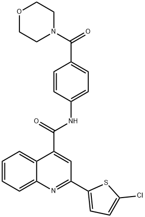 2-(5-chlorothiophen-2-yl)-N-[4-(morpholine-4-carbonyl)phenyl]quinoline-4-carboxamide Struktur