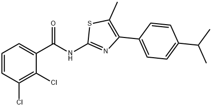 2,3-dichloro-N-[5-methyl-4-(4-propan-2-ylphenyl)-1,3-thiazol-2-yl]benzamide Struktur