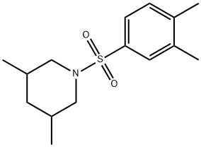 1-(3,4-dimethylphenyl)sulfonyl-3,5-dimethylpiperidine Struktur