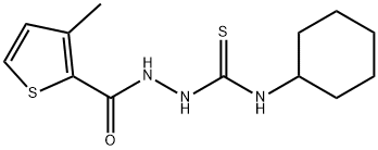 1-cyclohexyl-3-[(3-methylthiophene-2-carbonyl)amino]thiourea Struktur