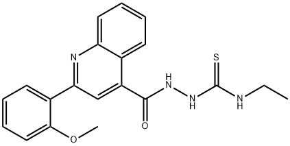 1-ethyl-3-[[2-(2-methoxyphenyl)quinoline-4-carbonyl]amino]thiourea Struktur