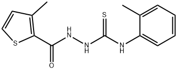 1-(2-methylphenyl)-3-[(3-methylthiophene-2-carbonyl)amino]thiourea Struktur