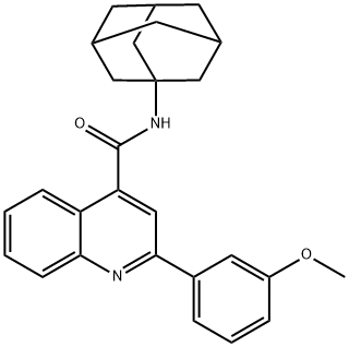 N-(1-adamantyl)-2-(3-methoxyphenyl)quinoline-4-carboxamide Struktur