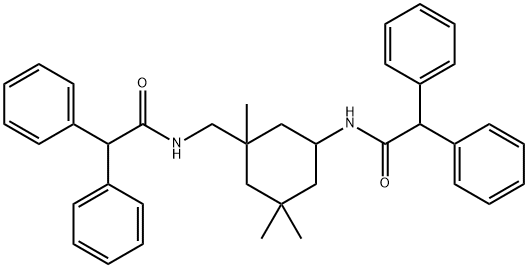 N-[[5-[(2,2-diphenylacetyl)amino]-1,3,3-trimethylcyclohexyl]methyl]-2,2-diphenylacetamide Struktur