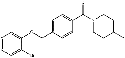 [4-[(2-bromophenoxy)methyl]phenyl]-(4-methylpiperidin-1-yl)methanone Struktur