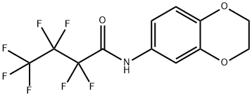 N-(2,3-dihydro-1,4-benzodioxin-6-yl)-2,2,3,3,4,4,4-heptafluorobutanamide Struktur