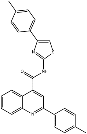 2-(4-methylphenyl)-N-[4-(4-methylphenyl)-1,3-thiazol-2-yl]quinoline-4-carboxamide Struktur