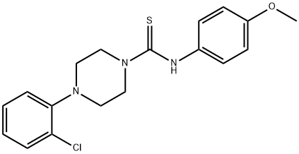 4-(2-chlorophenyl)-N-(4-methoxyphenyl)piperazine-1-carbothioamide Struktur