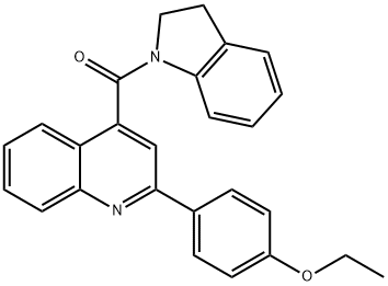 2,3-dihydroindol-1-yl-[2-(4-ethoxyphenyl)quinolin-4-yl]methanone Struktur