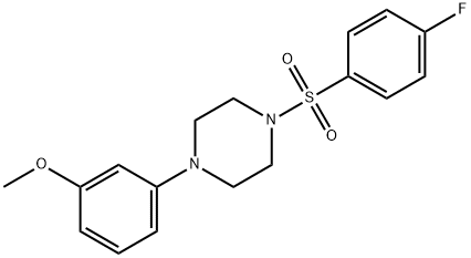 1-(4-fluorophenyl)sulfonyl-4-(3-methoxyphenyl)piperazine Struktur