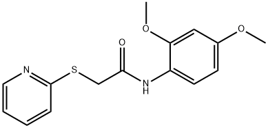 N-(2,4-dimethoxyphenyl)-2-pyridin-2-ylsulfanylacetamide Struktur