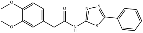 2-(3,4-dimethoxyphenyl)-N-(5-phenyl-1,3,4-thiadiazol-2-yl)acetamide Struktur