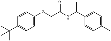 2-(4-tert-butylphenoxy)-N-[1-(4-methylphenyl)ethyl]acetamide Struktur