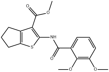 methyl 2-[(2,3-dimethoxybenzoyl)amino]-5,6-dihydro-4H-cyclopenta[b]thiophene-3-carboxylate Struktur