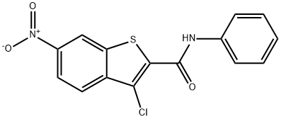 3-chloro-6-nitro-N-phenyl-1-benzothiophene-2-carboxamide Struktur