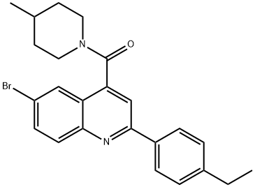 [6-bromo-2-(4-ethylphenyl)quinolin-4-yl]-(4-methylpiperidin-1-yl)methanone Struktur