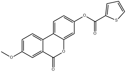 (8-methoxy-6-oxobenzo[c]chromen-3-yl) thiophene-2-carboxylate Struktur