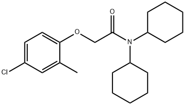 2-(4-chloro-2-methylphenoxy)-N,N-dicyclohexylacetamide Struktur